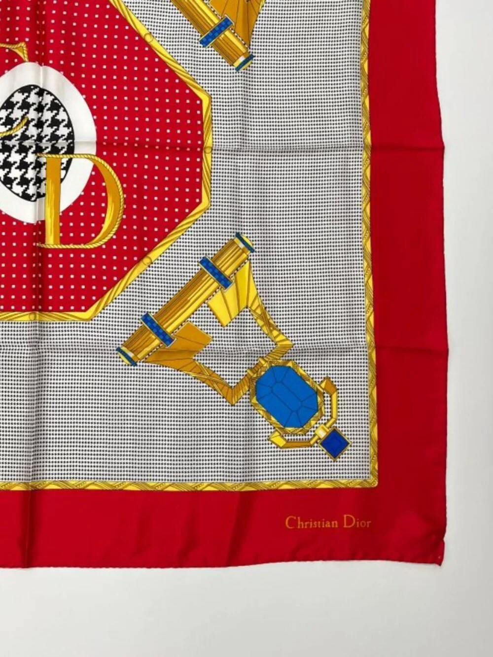 Dior Silk Scarf Multicolor Vintage